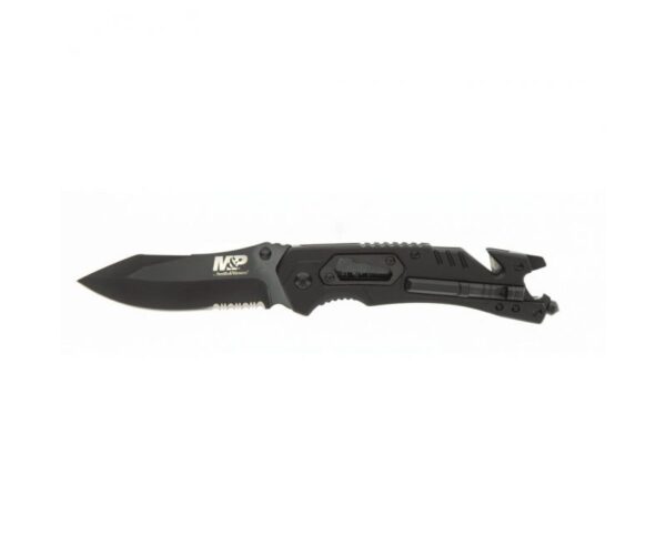 Smith & Wesson M&P Assisted Open Knife & Tool – 3.5″ Clip Point Partially Serrated Blade - Image 2