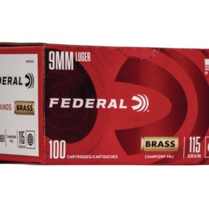 Federal Champion Training Handgun Ammo 9mm 100-Rounds 115 Grain FMJ