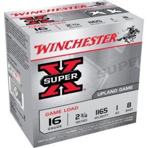 Winchester Super-X Game Loads Ammunition 16 Gauge 2-3/4″ 1 oz #8 Shot 500 rounds