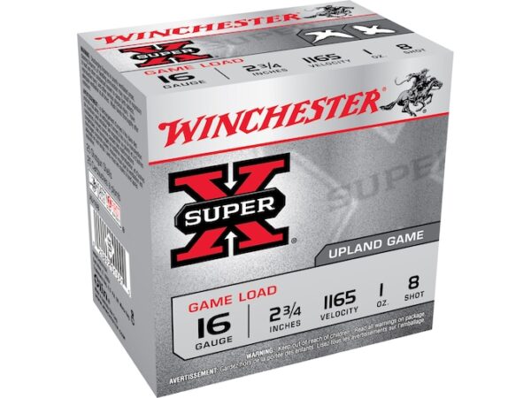 Winchester Super-X Game Loads Ammunition 16 Gauge 2-3/4″ 1 oz #8 Shot 500 rounds