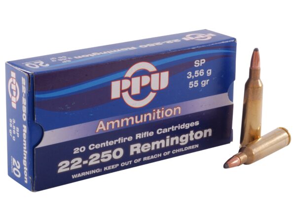 Prvi Partizan Ammunition 22-250 Remington 55 Grain Soft Point 250 rounds