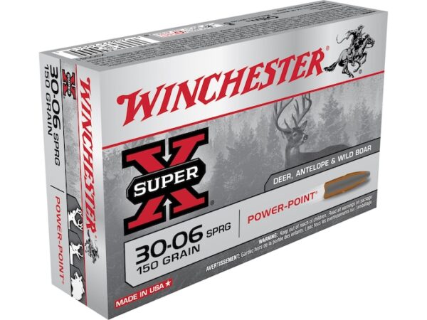 Winchester Super-X Ammunition 30-06 Springfield 150 Grain Power-Point  500 rounds