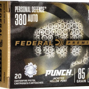 Federal Premium Personal Defense Punch Ammunition 380 ACP 85 Grain Jacketed Hollow Point