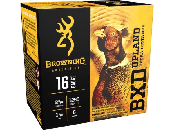 Browning BXD Upland Ammunition 16 Gauge 2-3/4″ 1-1/8 oz #6 Shot