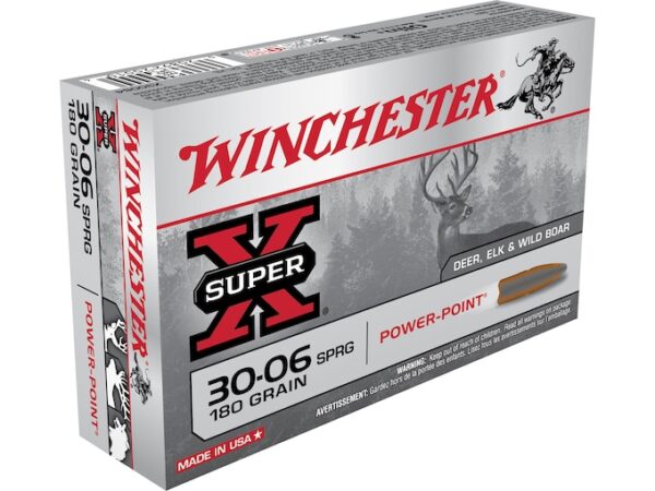 Winchester Super-X Ammunition 30-06 Springfield 180 Grain Power-Point 500 rounds