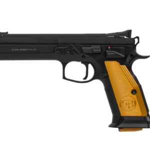 CZ-USA CZ 75 Tactical Sport Orange 9mm Luger 5.23″ Barrel Black Slide Orange Grips 20-Round