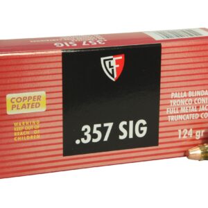 Fiocchi Shooting Dynamics Ammunition 357 Sig 124 Grain Full Metal Jacket Truncated Cone  500 rounds