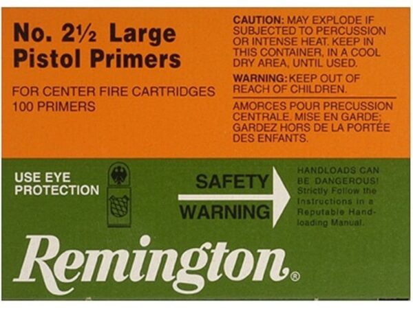 Remington Large Pistol Primers #2-1/2 Box of 3000 (3 BOXES OF 1000)