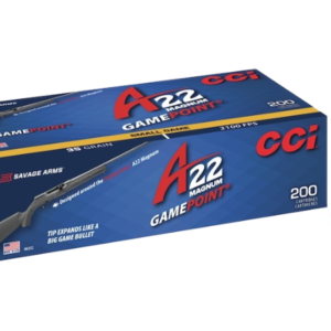 CCI A22 Ammunition 22 Winchester Magnum Rimfire (WMR) 35 Grain GamePoint Jacketed Soft Point