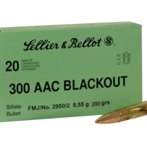 Sellier & Bellot Ammunition 300 AAC Blackout Subsonic 200 Grain Full Metal Jacket