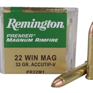 Remington Premier Ammunition 22 Winchester Magnum Rimfire (WMR) 33 Grain AccuTip