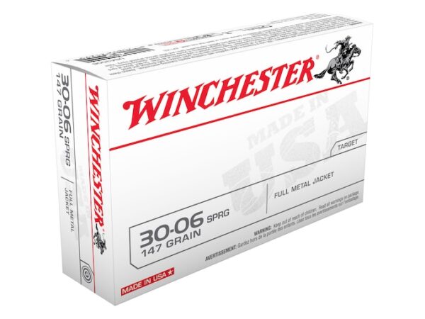 Winchester USA Ammunition 30-06 Springfield 147 Grain Full Metal Jacket 500 rounds