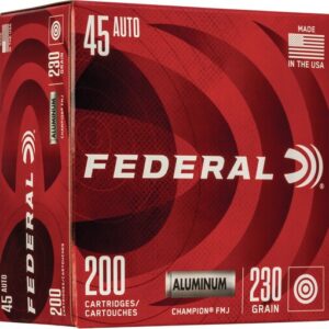 Federal Champion Ammunition 45 ACP 230 Grain Full Metal Jacket Aluminum Case