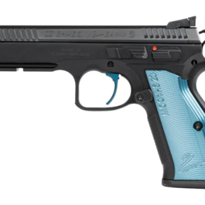 CZ-USA CZ Shadow 2 SA 9mm Luger 4.89″ Barrel 17-Round Steel With Blue Grips