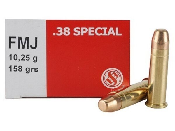 Sellier & Bellot Ammunition 38 Special 158 Grain Full Metal Jacket(500rds)