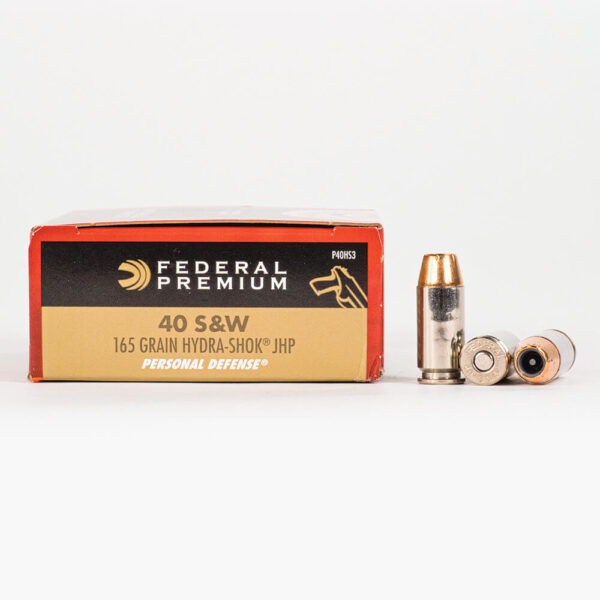 40 S&W – 165 gr. JHP – Federal Hydra-Shok (P40HS3) – 500 Rounds