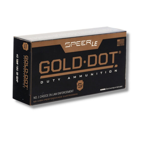 40 SW – 180 gr JHP – Speer Gold Dot LE (53962) – 1000 Rounds