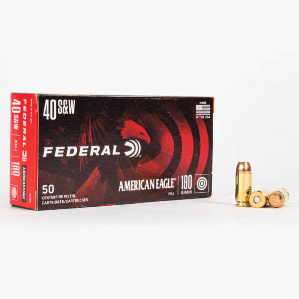 40 SW – 180 Grain FMJ – Federal (AE40R1) – 1000 Rounds - Image 2