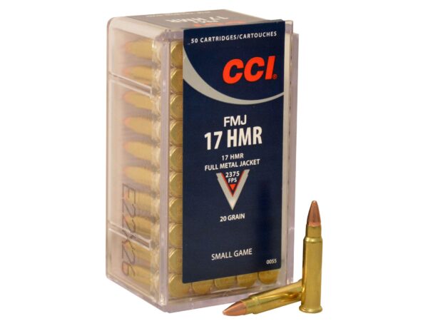 CCI Ammunition 17 Hornady Magnum Rimfire (HMR) 20 Grain Full Metal Jacket