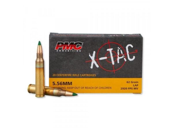 PMC Ammunition X-Tac M855 5.56 NATO 62GR Green Tip LAP 20Rds