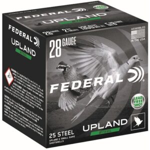 Federal Upland Steel Ammunition 28 Gauge 2-3/4″ 5/8 oz Non-Toxic Steel Shot 500 rounds