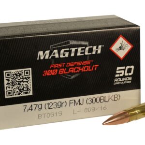 Magtech First Defense Ammunition 300 AAC Blackout 123 Grain Full Metal Jacket 500 rounds