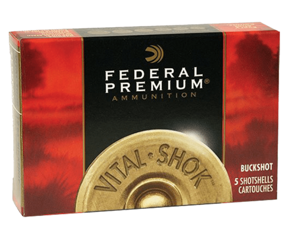 Federal Vital-Shok Premium 20 Pellet 3 Buck Shotshell Ammo 20 GA 5-Rounds 2.75″