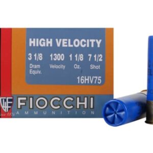 Fiocchi High Velocity Ammunition 16 Gauge 2-3/4″ 1-1/8 oz #7-1/2 Chilled Lead Shot 500 rounds