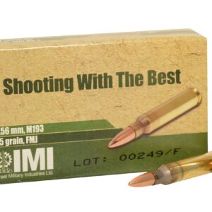 IMI Ammunition 5.56x45mm NATO 55 Grain M193 Full Metal Jacket Boat Tail