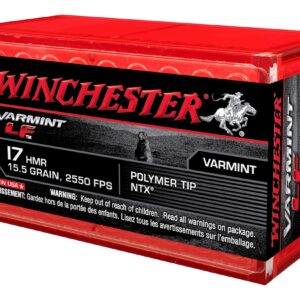 Winchester Varmint Ammunition 17 Hornady Magnum Rimfire (HMR) 15.5 Grain Hornady NTX Lead-Free