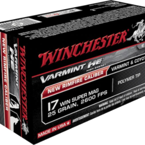 Winchester Varmint High Energy Ammunition 17 Winchester Super Magnum 25 Grain Hornady V-MAX Box of 50