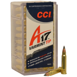 CCI A17 Ammunition 17 Hornady Magnum Rimfire (HMR) 17 Grain Tipped Varmint