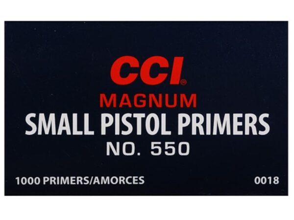 CCI Small Pistol Magnum Primers #550 Box of 3000 (3 BOXES OF 1000)