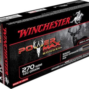 Winchester Power Max Bonded Ammunition 270 Winchester Short Magnum (WSM) 130 Grain Protected Hollow Point 500 rounds