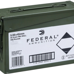 Federal Ammunition 5.56x45mm NATO 55 Grain XM193 Full Metal Jacket Boat Tail Ammo