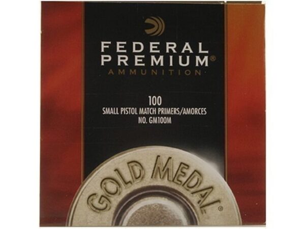 Federal Premium Gold Medal Small Pistol Match Primers #100M Box of 1000 (3BOXES OF1000)