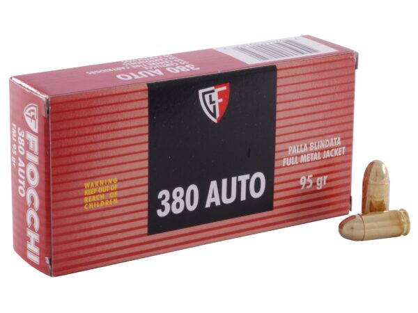 Fiocchi Shooting Dynamics Ammunition 380 ACP 95 Grain Full Metal Jacket 500 rounds