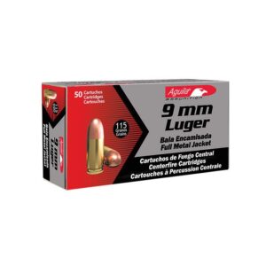 Aguila 9mm Luger 115gr. FMJ Brass 9mm 50Rds