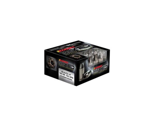 Barnes Bullets TAC-XPD 45ACP 185GR HP 20 ROUNDS