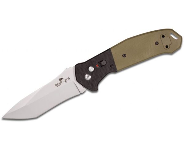 Bear and Sons Cutlery Bold Action V OD Green – 3.75″ Plain Tanto Blade