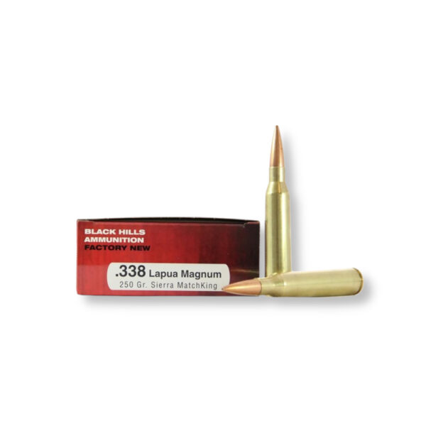 338 Lapua Mag – 250 gr Sierra MatchKing BTHP – Black Hills (2C338LAPN2) – 20 Rounds