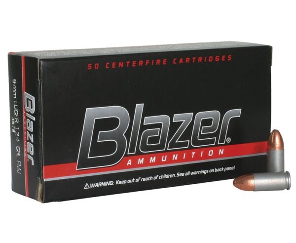 CCI Ammunition Blazer FMJ 124 Grain Aluminum 9mm 50Rds