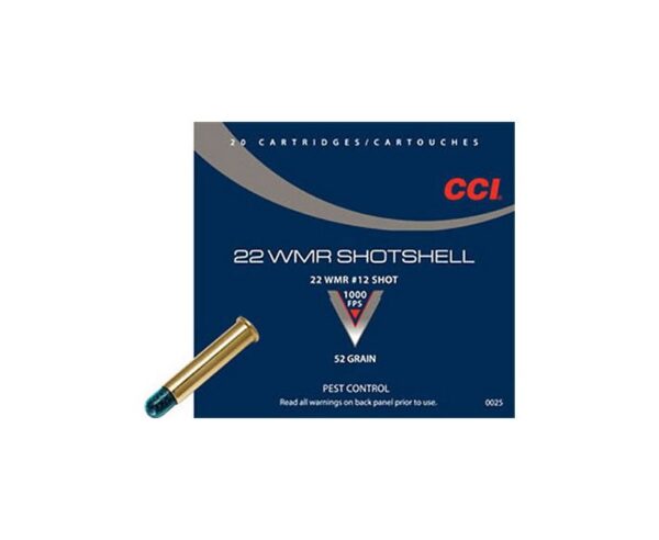 CCI/Speer CCI Shotshell 22WMR 52 Grain Shotshell #12 20/BX 2000/CS