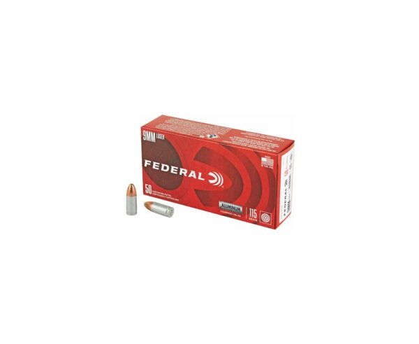 Federal Champion Aluminum 9mm 115-Grain 50-Rounds FMJ