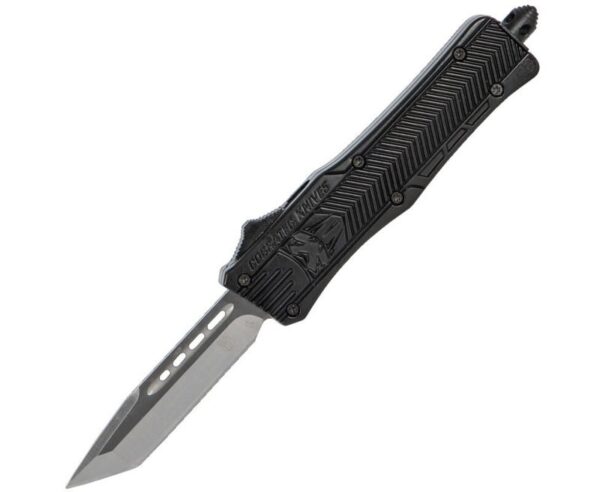 CobraTec CTK-1 OTF Knife – 2.75″ Plain Tanto Blade with Nylon Sheath - Image 2