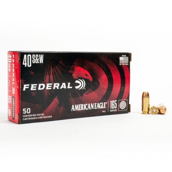 40 SW – 165 Grain FMJ – Federal (AE40R3) – 1000 Rounds - Image 2