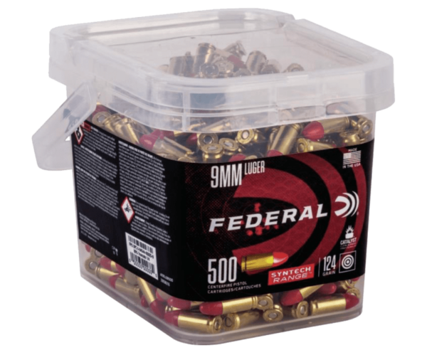 Federal American Eagle Brass 9mm 124 Grain 500-Rounds TSJRN