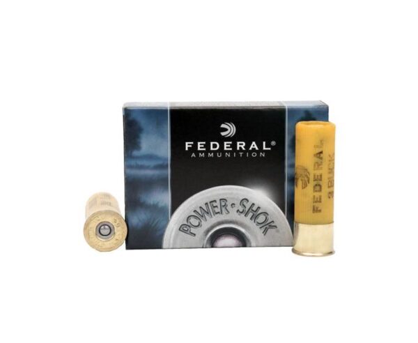 Federal PowerShok Buckshot 20 GA 2.75-inch Max Dram 3 Buck 5Rds