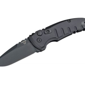 Hogue A01-Microswitch Automatic Knife – 2.75″ Plain Drop Point Blade with Deep Carry Clip