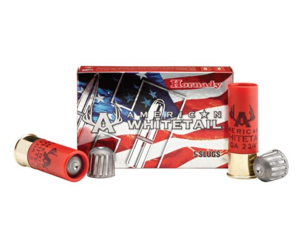 Hornady American Whitetail 12 Gauge 5-Round Box Slug Shot 2.75″